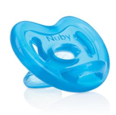 Nuby orthodontische fopspeen junior siliconen 12 cm blauw