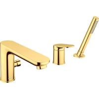 Duravit Wave Badmengkraan - 3-gats - 2 functies - voorsprong 20cm - goud gepolijst wa5260000034 - thumbnail