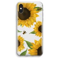 Sunflower and bees: iPhone XS Max Transparant Hoesje