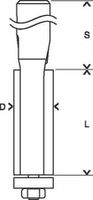 Bosch Accessories 2608628346 Vlakke frees Hardmetaal Lengte 68 mm Afmeting, Ø 9.5 mm Schachtdiameter 8 mm - thumbnail