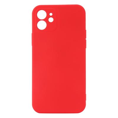 Shop4 - iPhone 12 Hoesje - Back Case Mat Rood