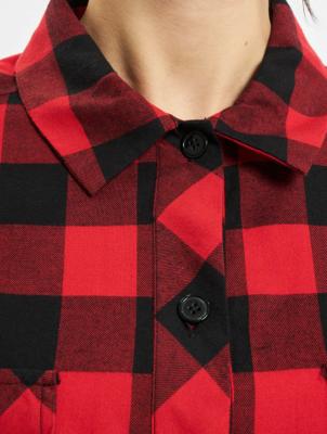 Urban Classics / overhemd Ladies Short Oversized Check in zwart Urban Classics / overhemd Ladies Short Oversized Check in zwart