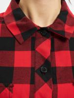 Urban Classics / overhemd Ladies Short Oversized Check in zwart