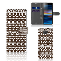 Sony Xperia 10 Telefoon Hoesje Aztec Brown