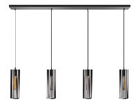 ETH hanglamp Birdy 4 lichts balk - zwart