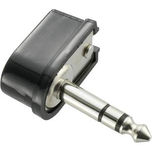 TRU COMPONENTS 719037 Jackplug 6.35 mm Stekker, haaks Aantal polen: 3 Stereo Zwart 1 stuk(s)