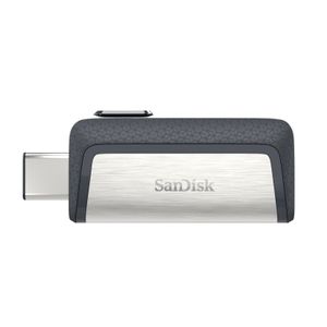 SanDisk Drive USB Ganda Ultra Tipe-C 256 GB USB flash drive USB Type-A / USB Type-C 3.2 Gen 1 (3.1 Gen 1) Grijs, Zilver