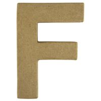 Papier mache letter F - thumbnail