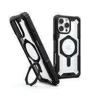URBAN ARMOR GEAR Plasma XTE Case voor Apple iPhone 16 Pro Max Kickstand Case (Draadloos/Magnetisch opladen compatibel, Case kan worden geopend, 6 meter bescherming) zwart/transparant