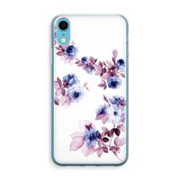 Waterverf bloemen: iPhone XR Transparant Hoesje