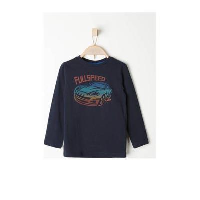 s.Oliver longsleeve met printopdruk donkerblauw