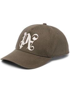 Palm Angels casquette à motif monogrammé brodé - Marron