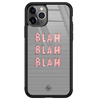 iPhone 11 Pro Max glazen hardcase - Blah blah blah