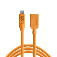 Tether Tools USB-C to USB weiblich adaptor 4,6m orange