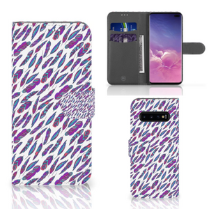 Samsung Galaxy S10 Plus Telefoon Hoesje Feathers Color