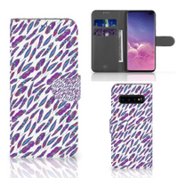 Samsung Galaxy S10 Plus Telefoon Hoesje Feathers Color - thumbnail