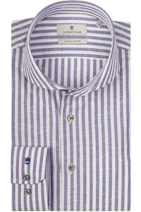 Thomas Maine Tailored Fit Overhemd blauw, Gestreept