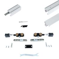 Xperta set 6m rail - Wit - vloerplint - Enkele deur - inbouw manual fix