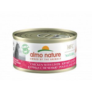 Almo Nature HFC Natural kip met lever natvoer kat (70 g) 6 x 70 g