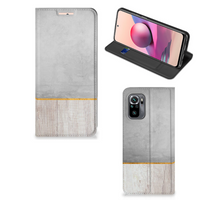 Xiaomi Redmi Note 10 4G | 10S | Poco M5s Book Wallet Case Wood Concrete - thumbnail