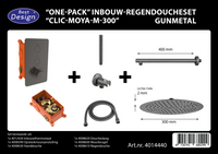 Best Design Clic Moya inbouw regendouche 30cm gunmetal verouderd ijzer - thumbnail