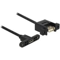 DeLOCK USB 2.0 Micro-B/A, 0.25m USB-kabel 0,25 m Micro-USB B USB A Zwart - thumbnail