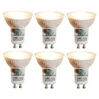 LUEDD Set van 6 GU10 dimbare LED lampen 6W 450 lm 2700K