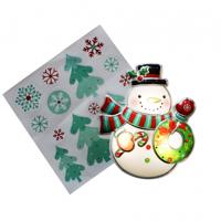 Peha sticker met lampje sneeuwpop 29 x 23 cm PVC/folie