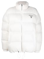 Prada veste Re-Nylon à capuche - Blanc