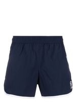 Alexander McQueen short de bain à logo brodé - Bleu