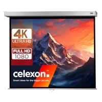 celexon Handmatig projectiescherm 4K en FullHD met langzame teruggave van het canvas voor scholen, bedrijven en thuisbioscoop Pro Plus – 180 x 135 cm – 4:3 – Gain 1,2