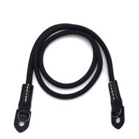 Caruba Climbing Rope Neckstrap (zwart), comfortabele camerariem voor compact-, systeem- en spiegelreflexcamera's, verstelbare lengte, 100 cm, 0,8 cm diameter, zwart