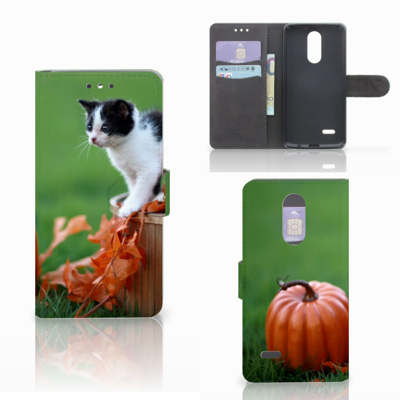 LG K4 (2017) Telefoonhoesje met Pasjes Kitten LG K4 (2017) Telefoonhoesje met Pasjes Kitten