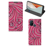 OnePlus Nord N100 Bookcase Swirl Pink