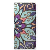 OPPO A96 | A76 Smart Cover Purple Flower - thumbnail