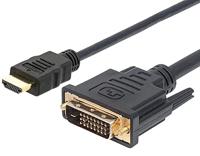 Techly ICOC-HDMI-D-100 10m DVI-D DVI-D zwart videokabel-adapter