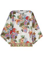 ETRO blouse drapée à fleurs - Tons neutres