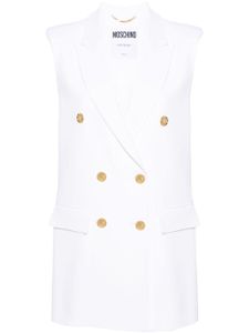 Moschino gilet à boutonnière croisée - Blanc