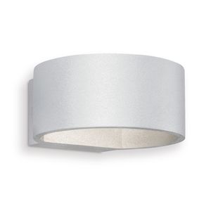 Wandlamp Lounge 13.5/13.5/7cm, Zilver, Muurlamp gemaakt van Aluminium, LED geïntegreerd, 6W 3000K 520lm, wandlamp geschikt voor woonkamer, slaapkamer