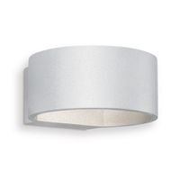 Wandlamp Lounge 13.5/13.5/7cm, Zilver, Muurlamp gemaakt van Aluminium, LED geïntegreerd, 6W 3000K 520lm, wandlamp geschikt voor woonkamer, slaapkamer