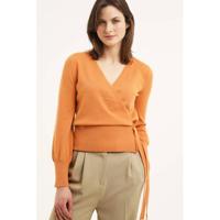 Ivy Beau fijngebreide top Resie oranje