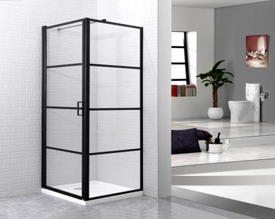 Saniclear Nero 90x90 douchecabine 8mm anti-kalk mat zwart 90cm Saniclear Nero 90x90 douchecabine 8mm anti-kalk mat zwart 90cm