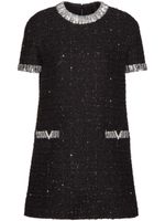 Valentino Garavani robe courte en tweed - Noir - thumbnail