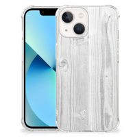 iPhone 13 mini Stevig Telefoonhoesje White Wood - thumbnail