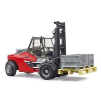 Linde HT160 met pallet en 3 pallet boxen van Bruder