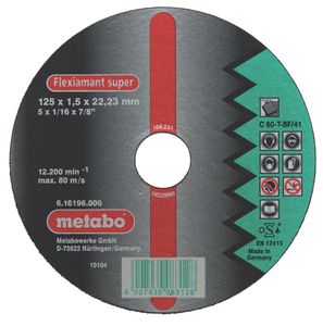 Metabo Accessoires Doorslijpschijf Ø 125x1,5x22,2 steen Flexiamant super - 25 stuks - 616196000