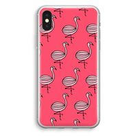 Flamingo: iPhone XS Transparant Hoesje