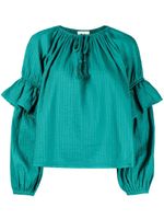 Ulla Johnson blouse à manches bouffantes - Vert