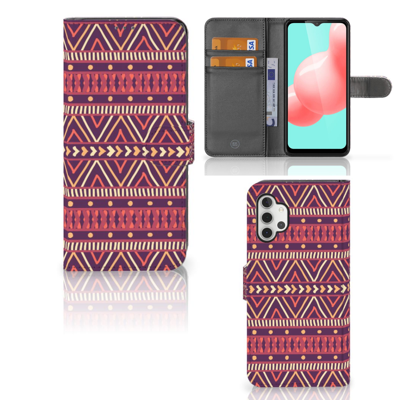Samsung Galaxy A32 5G Telefoon Hoesje Aztec Paars Samsung Galaxy A32 5G Telefoon Hoesje Aztec Paars