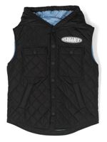 DSQUARED2 KIDS gilet matelassé à patch logo - Noir - thumbnail